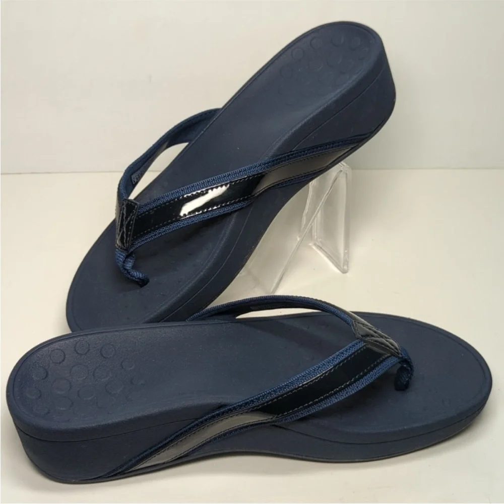 Vionic High Tide II Podiatrist Designed Navy Platform Flip Flop Sandals. Size 9 - Picture 5 of 13